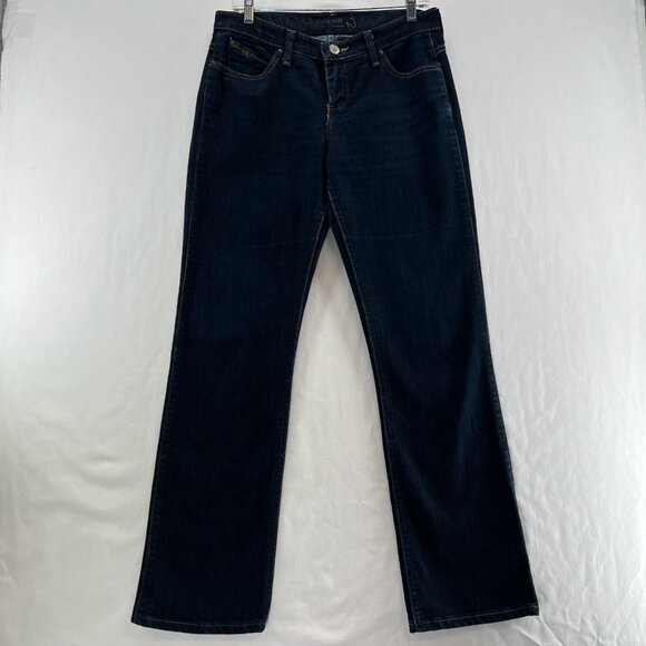 Wrangler Q-Baby Ultimate Riding Jean Womens 7/8 Mid Rise Stretch Denim Dark Wash - Picture 1 of 12